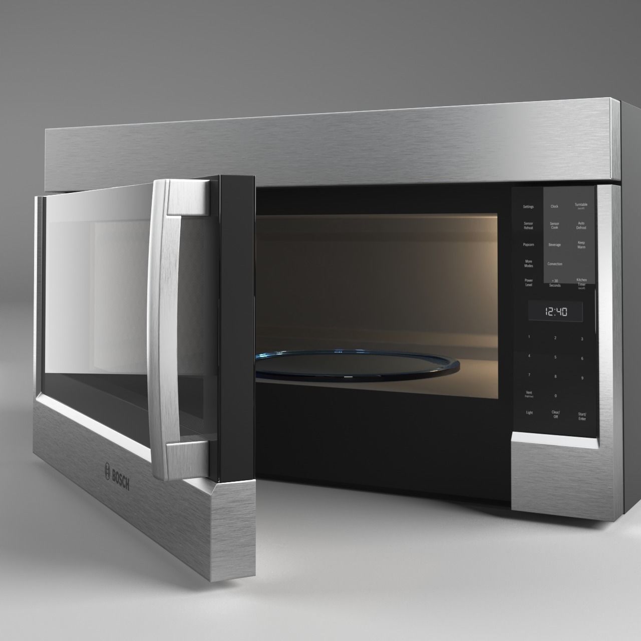microwave - HMV8053U - by Bosch 3D model_1