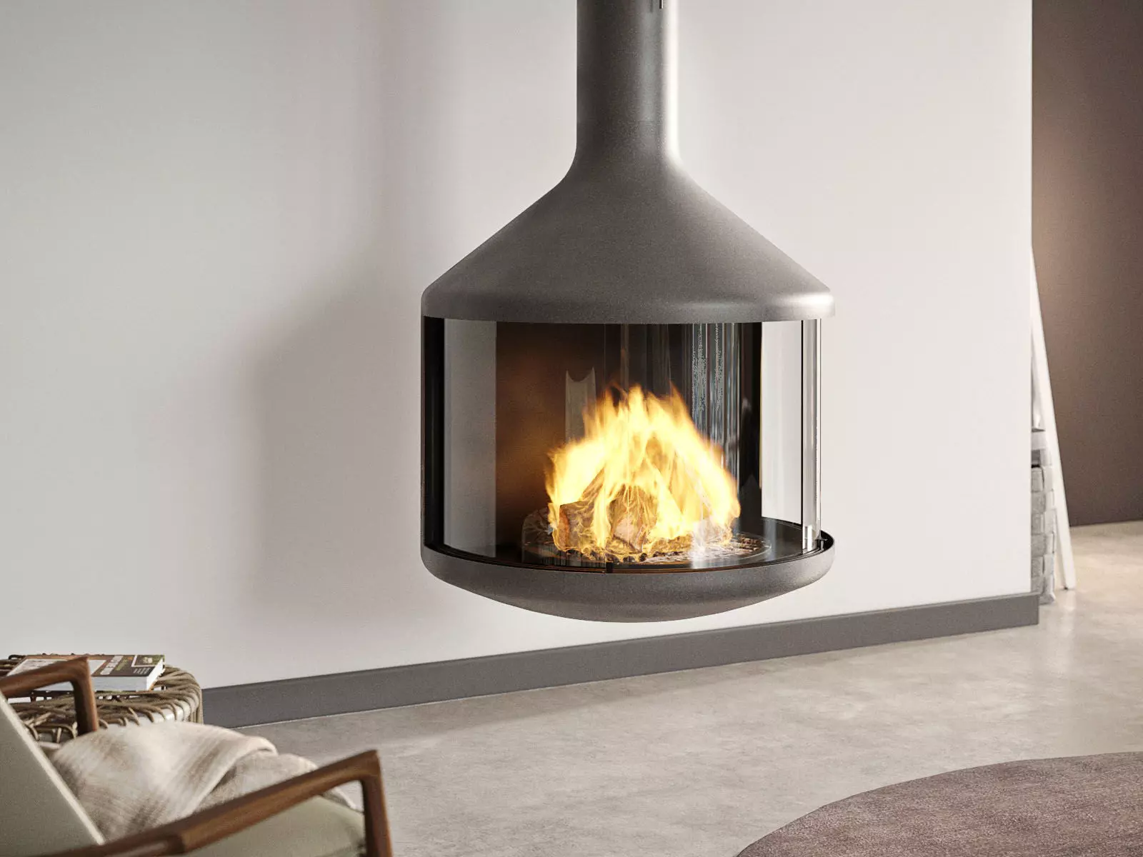 Hubfocus Fireplace 3D model_0