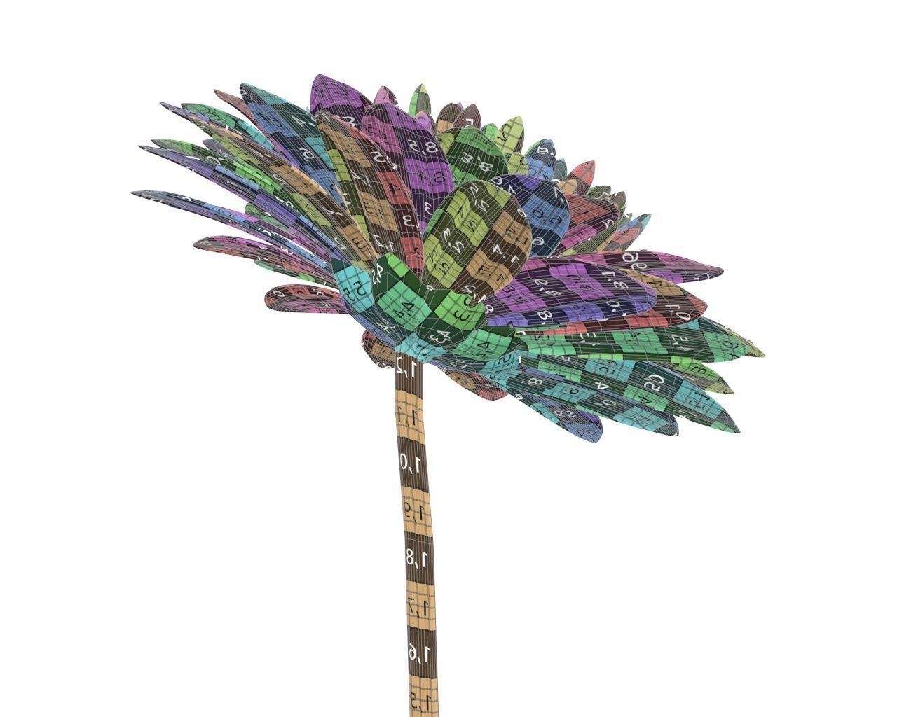 gerbera flower 3D model_10