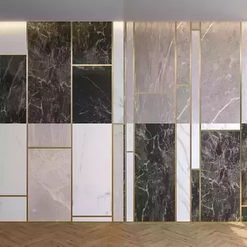 Marble Panel with Parquet Collection
