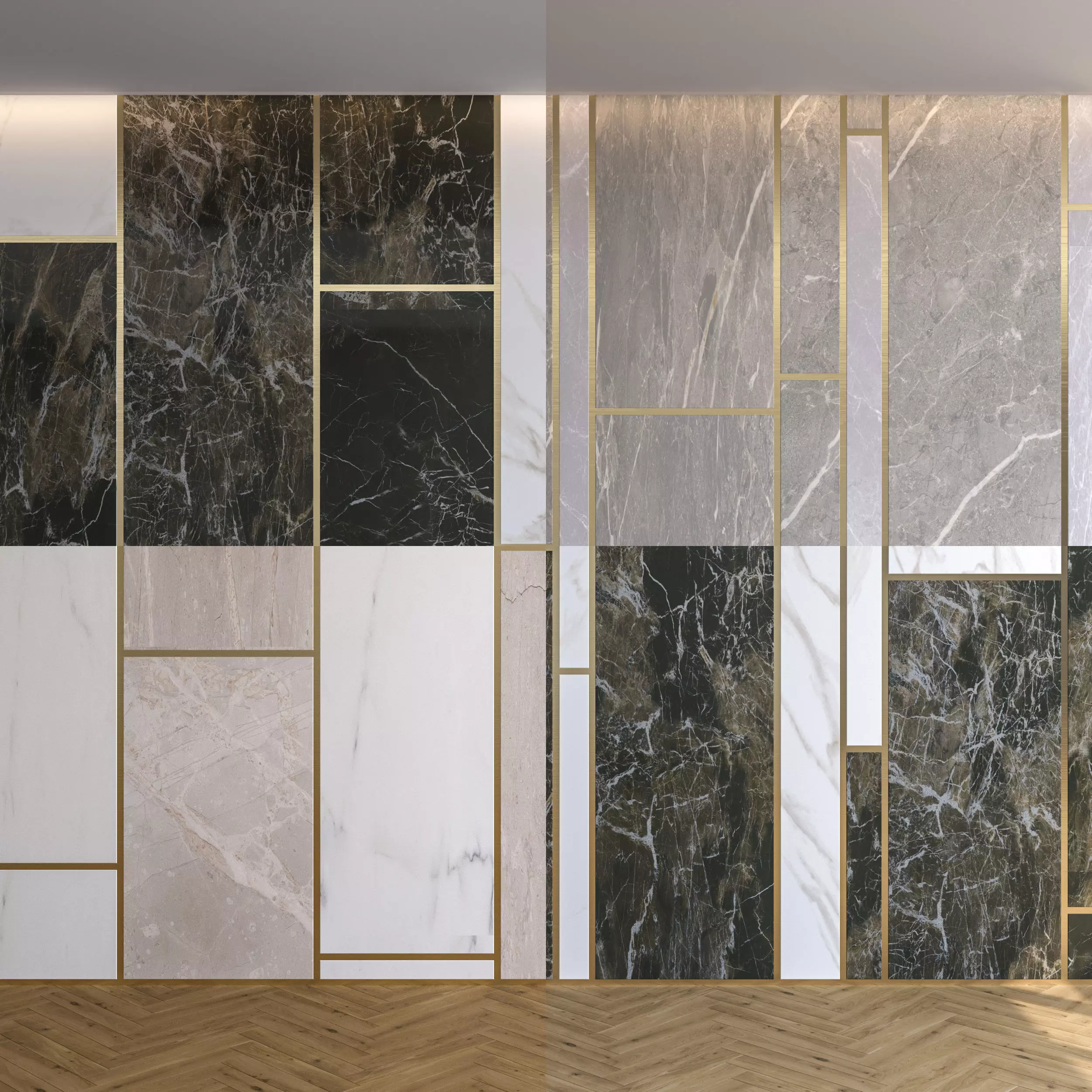 Marble Panel with Parquet Collection _0