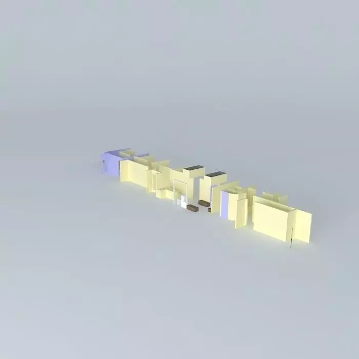 130f3f set of boxes Free 3D model_0