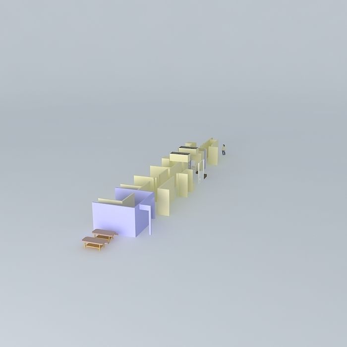 130f3f set of boxes Free 3D model_1