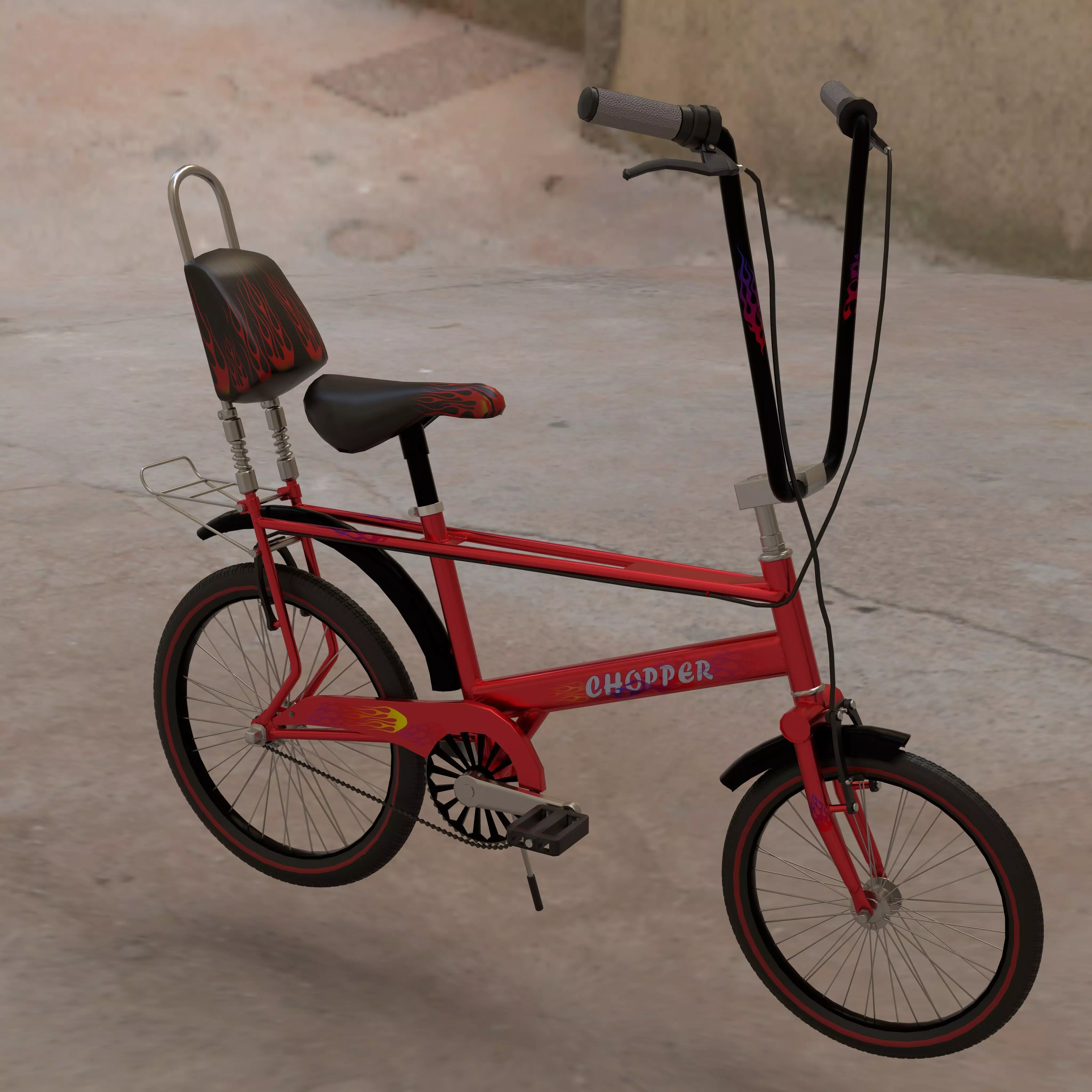 raleigh chopper bicycle   3D model_0