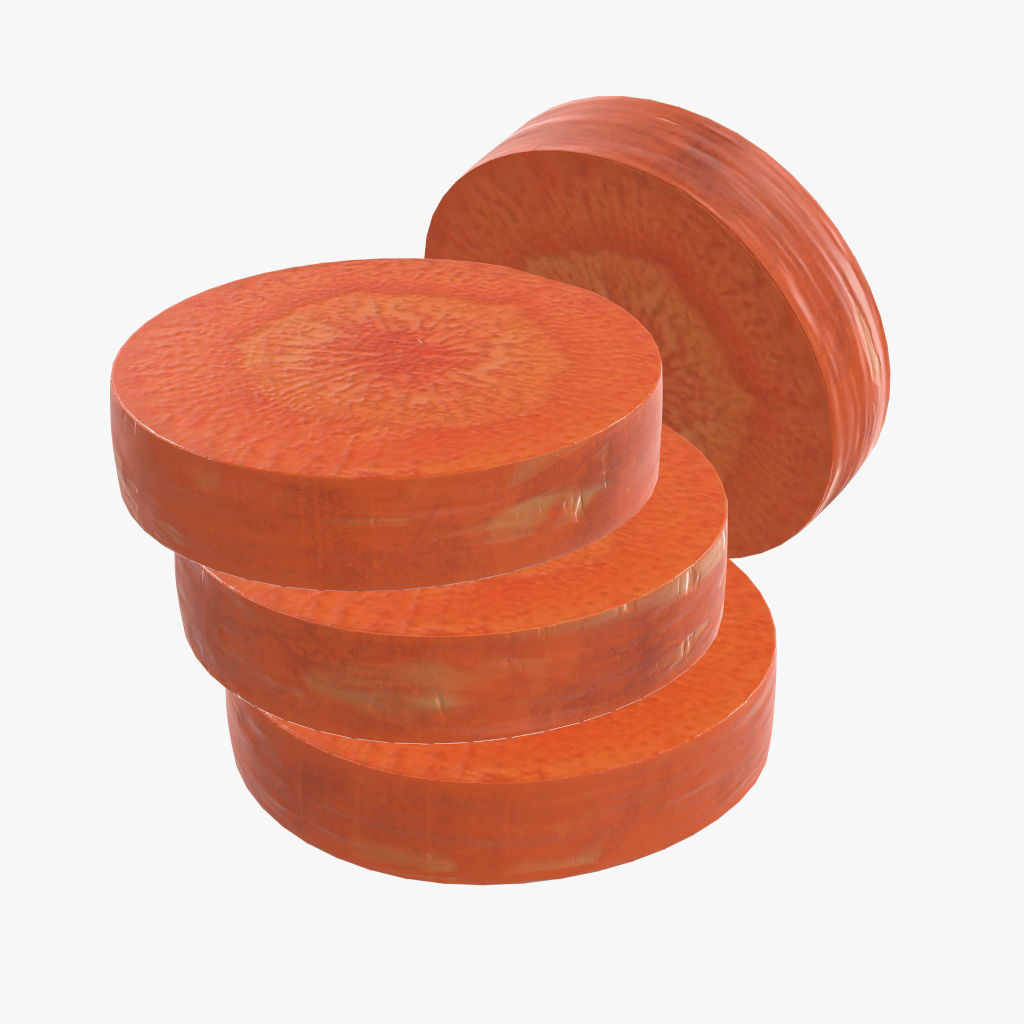carrot slices 3D model_2