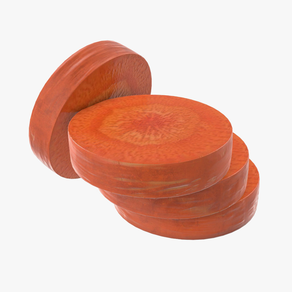 carrot slices 3D model_3
