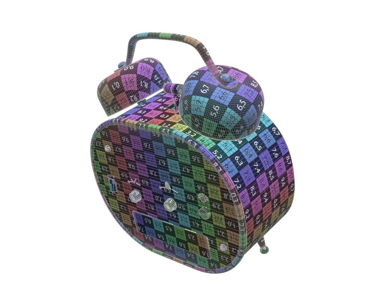 alarm clock 2 3D model_7