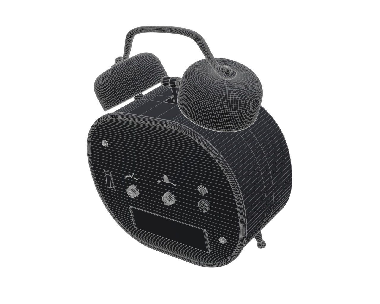 alarm clock 2 3D model_5