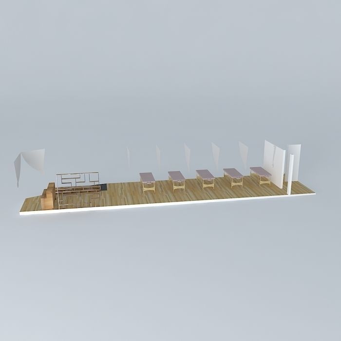 tuina at beach Free 3D model_2