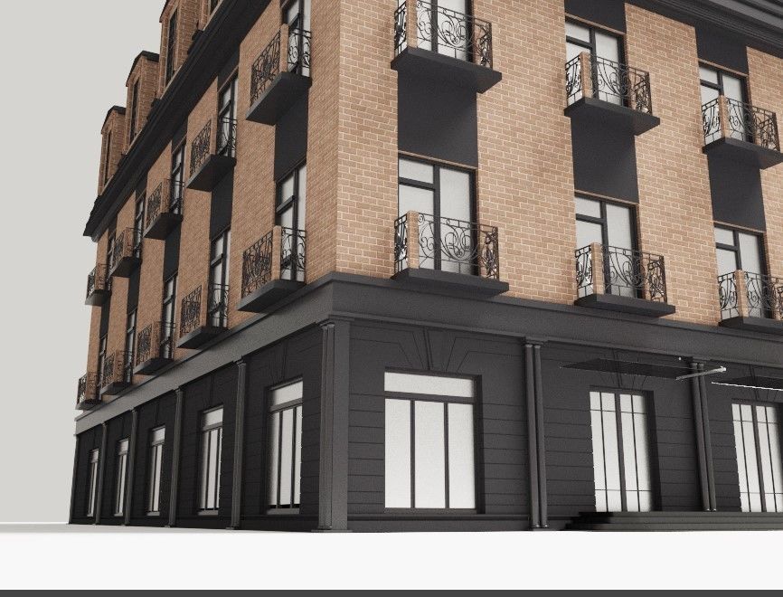 Modern townhouse 3D model_7