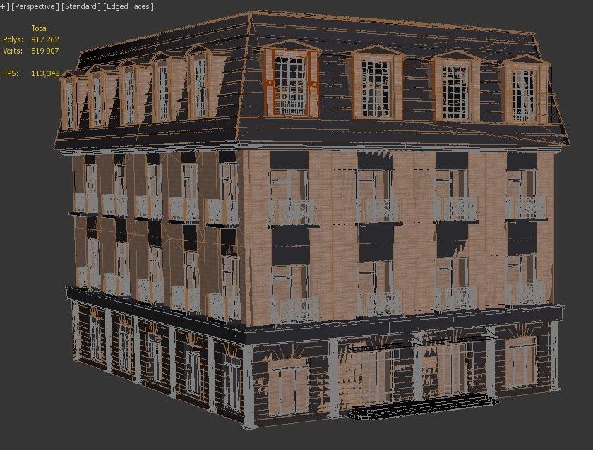 Modern townhouse 3D model_10