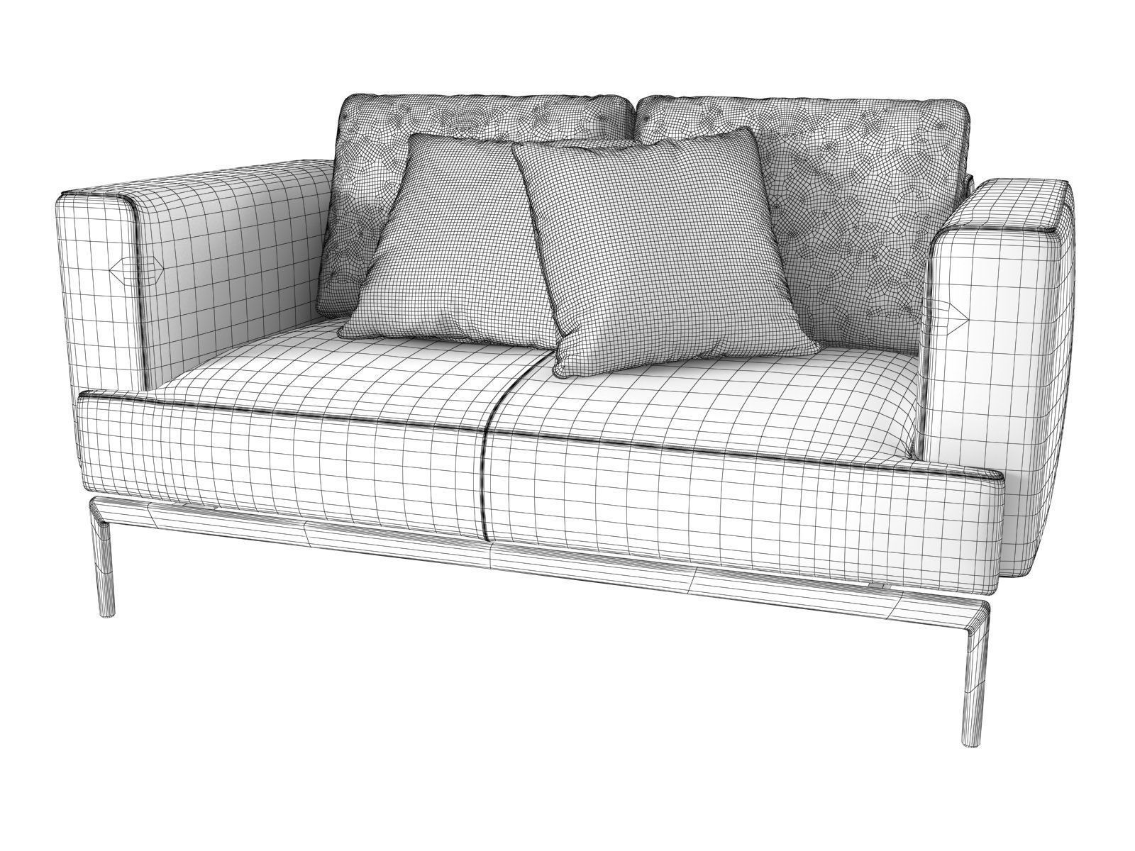 Easy 2 Seater Sofa 3D model_5