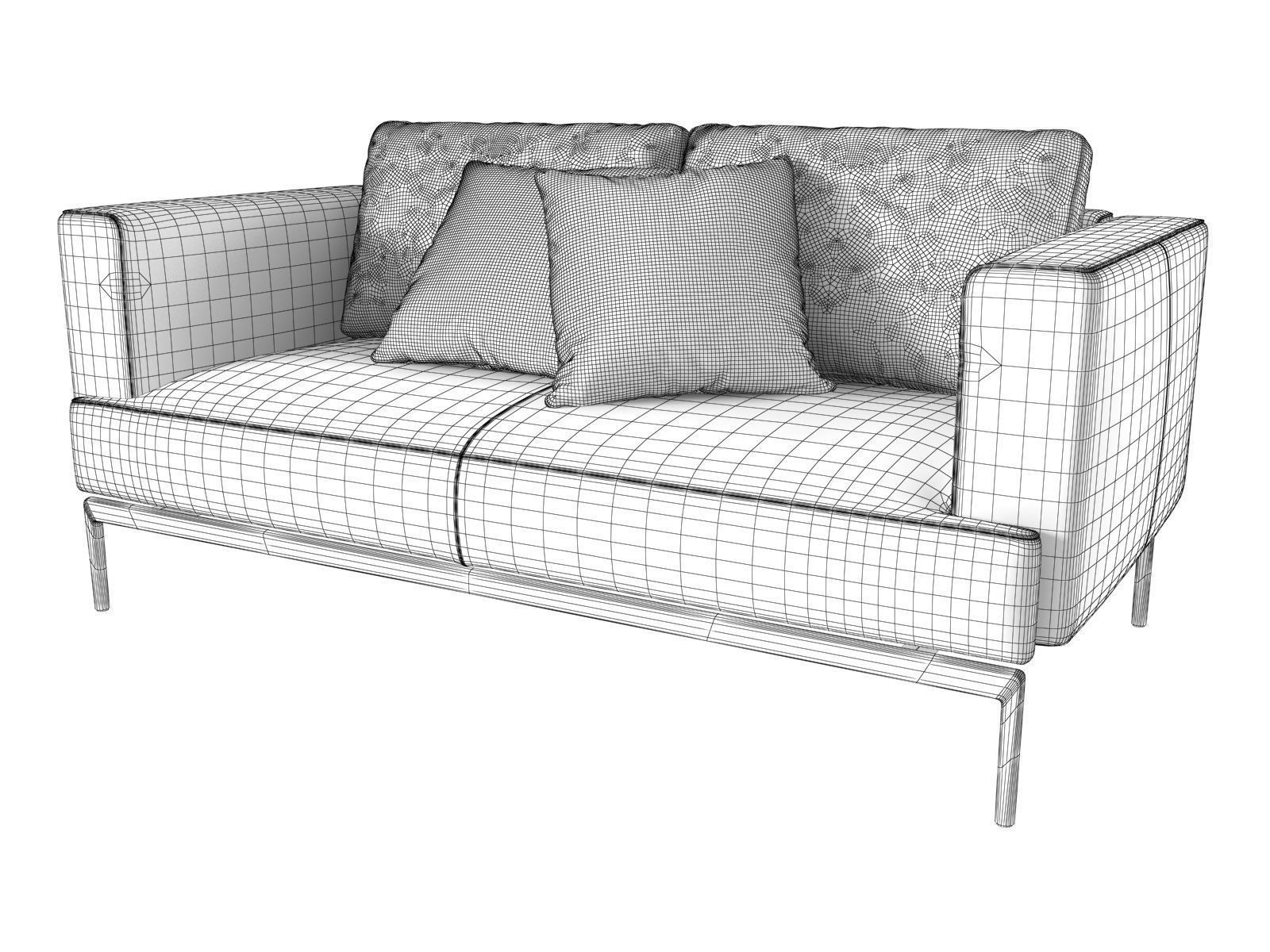 Easy 2 Seater Sofa 3D model_6