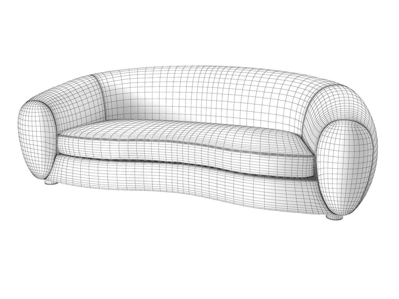 Polar Bear Sofa 3D model_4