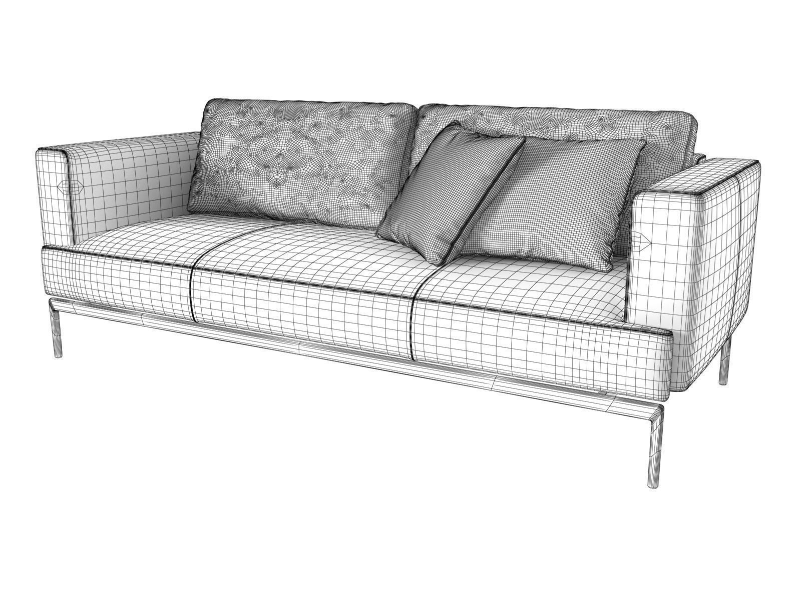 Easy 3 Seater Sofa 3D model_8