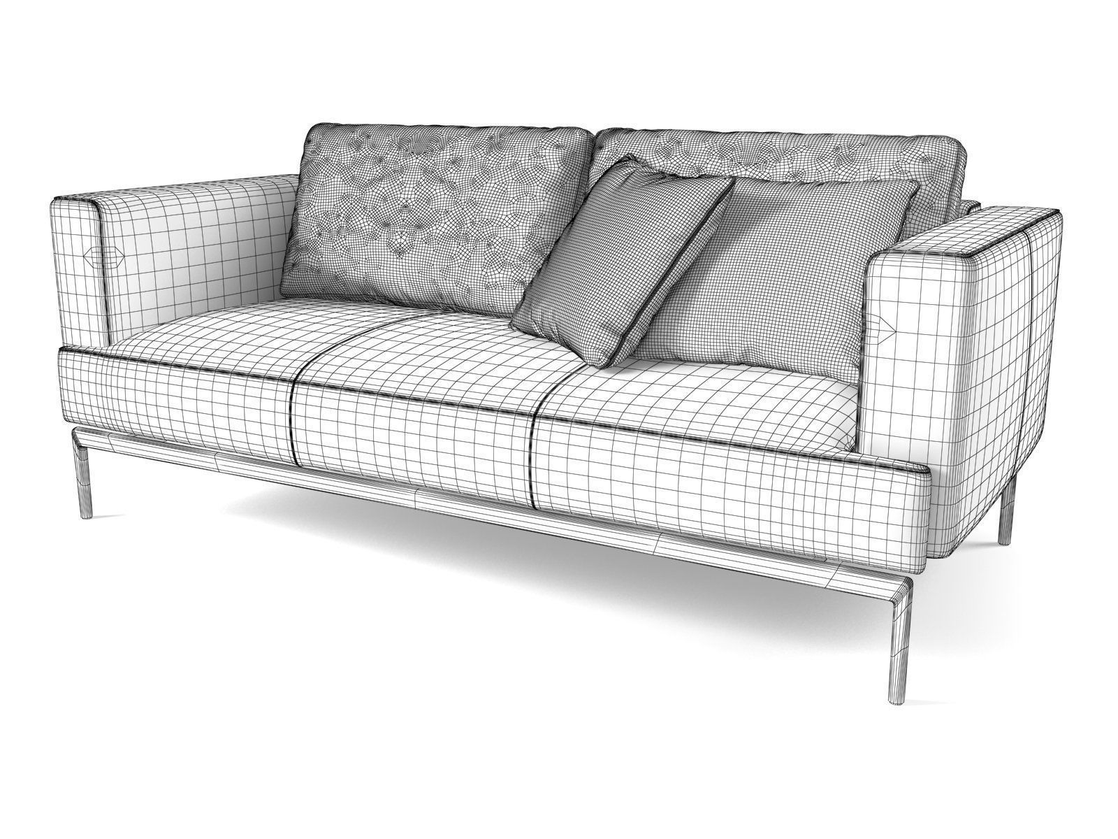Easy 3 Seater Sofa 3D model_7