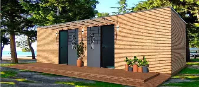modular sanitation unit 3d model