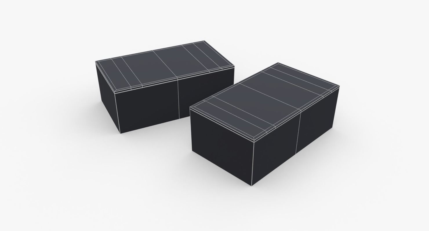 US Rations Wooden Boxes WWII Low-poly 3D model_10