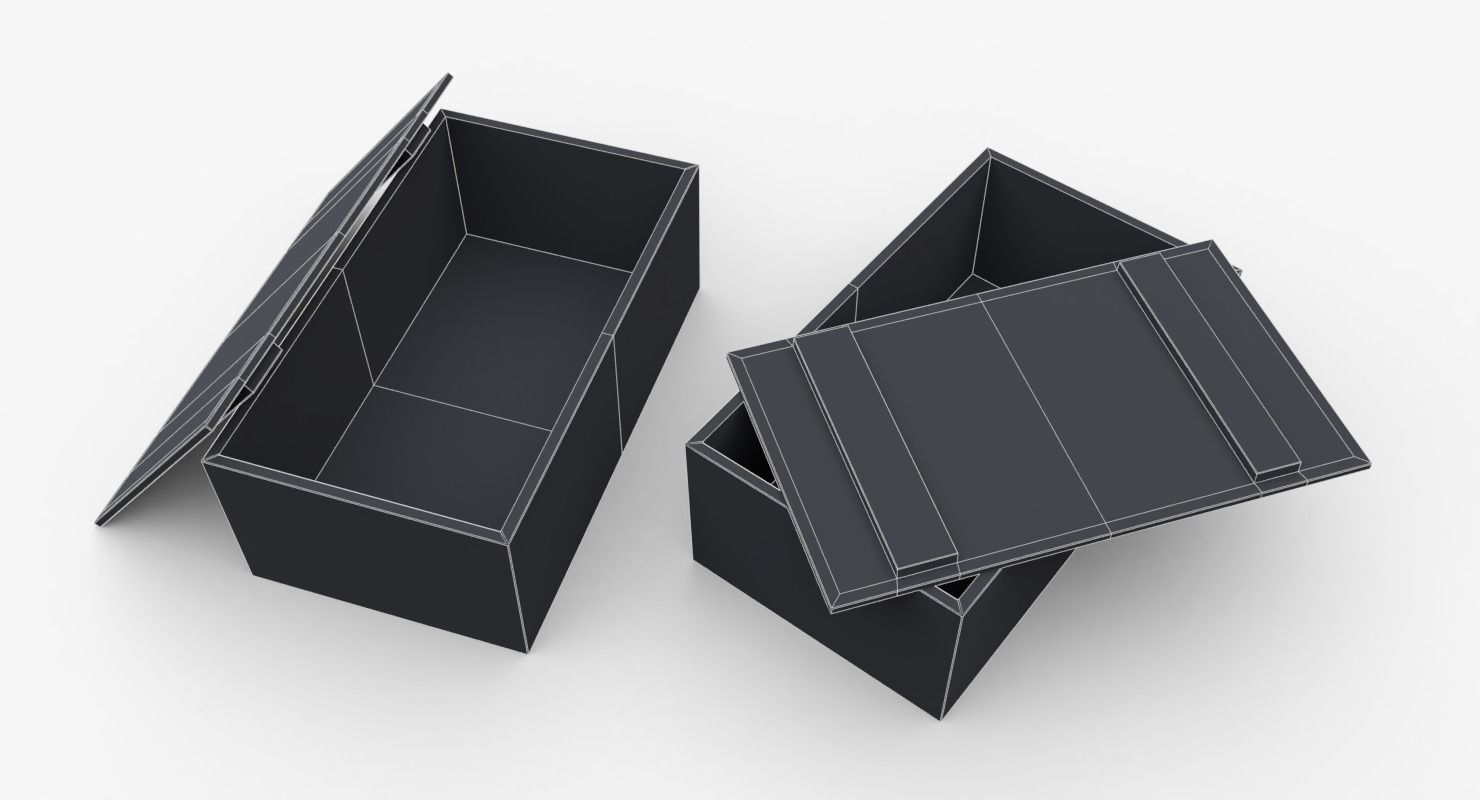 US Rations Wooden Boxes WWII Low-poly 3D model_18