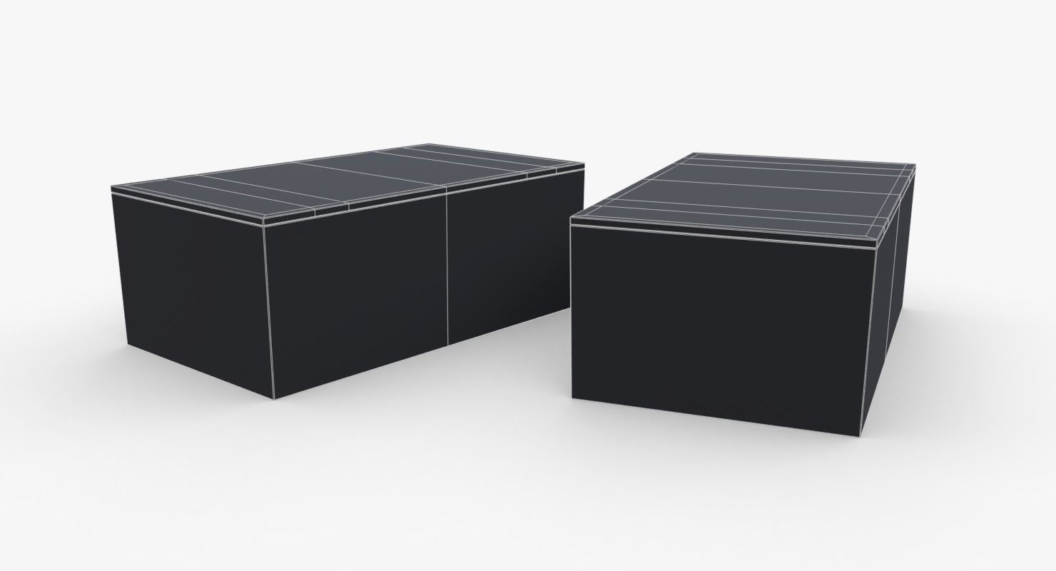 US Rations Wooden Boxes WWII Low-poly 3D model_12