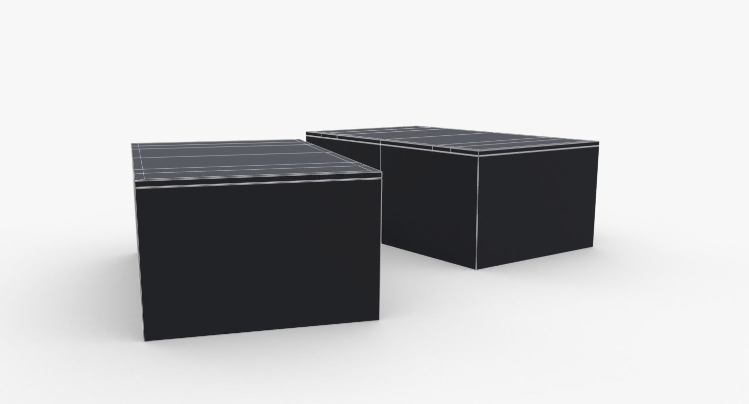 US Rations Wooden Boxes WWII Low-poly 3D model_14