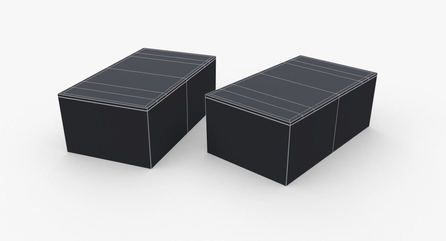 US Rations Wooden Boxes WWII Low-poly 3D model_15