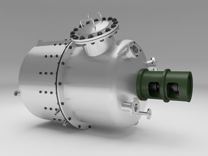 Reactor stainless steel pump with handle 3D model