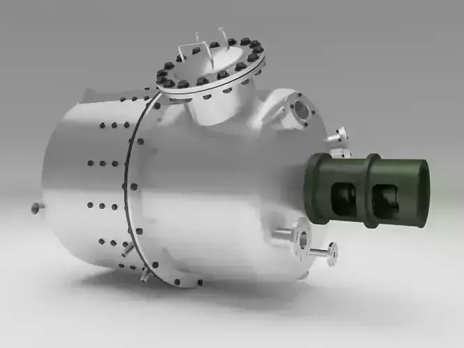 Reactor stainless steel pump with handle 3D model