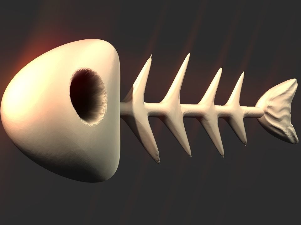 Fish skeletoon 3D print 3D print model_10
