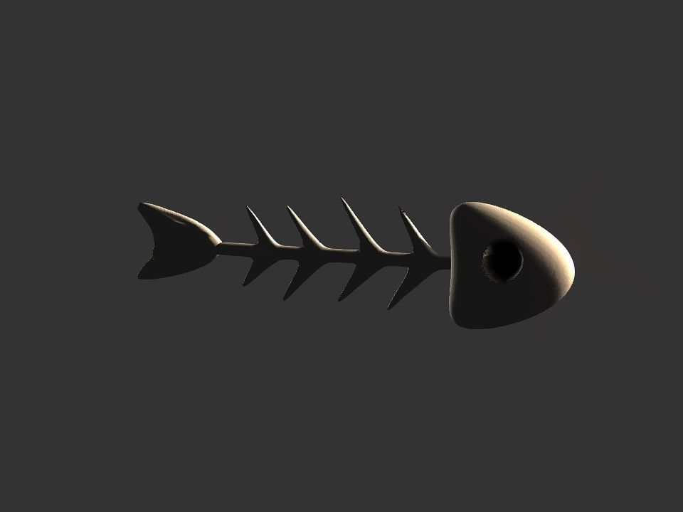 Fish skeletoon 3D print 3D print model_3