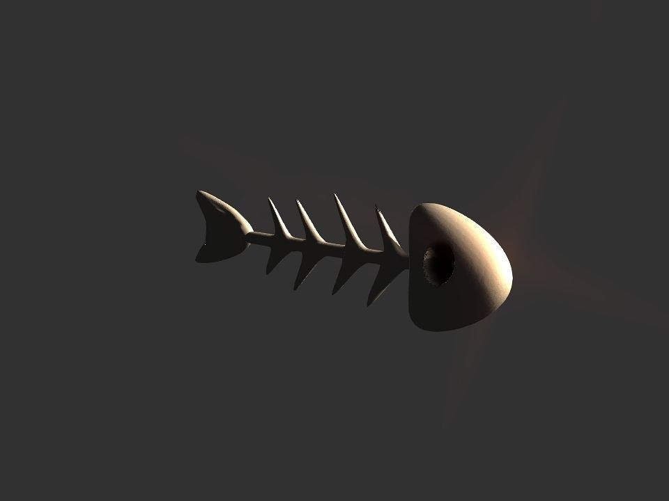 Fish skeletoon 3D print 3D print model_4