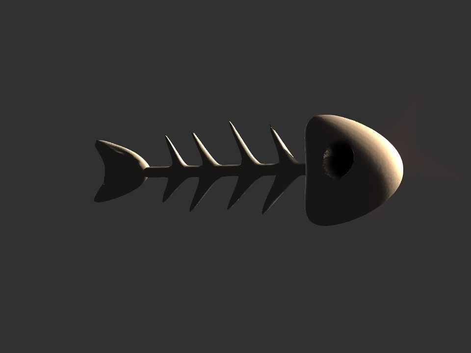 Fish skeletoon 3D print 3D print model_32