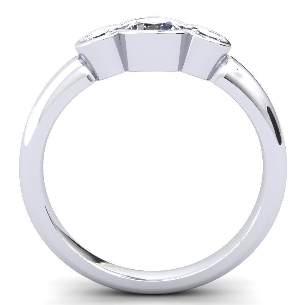 RING39 three stone diamond engagement ring 3D print model_1