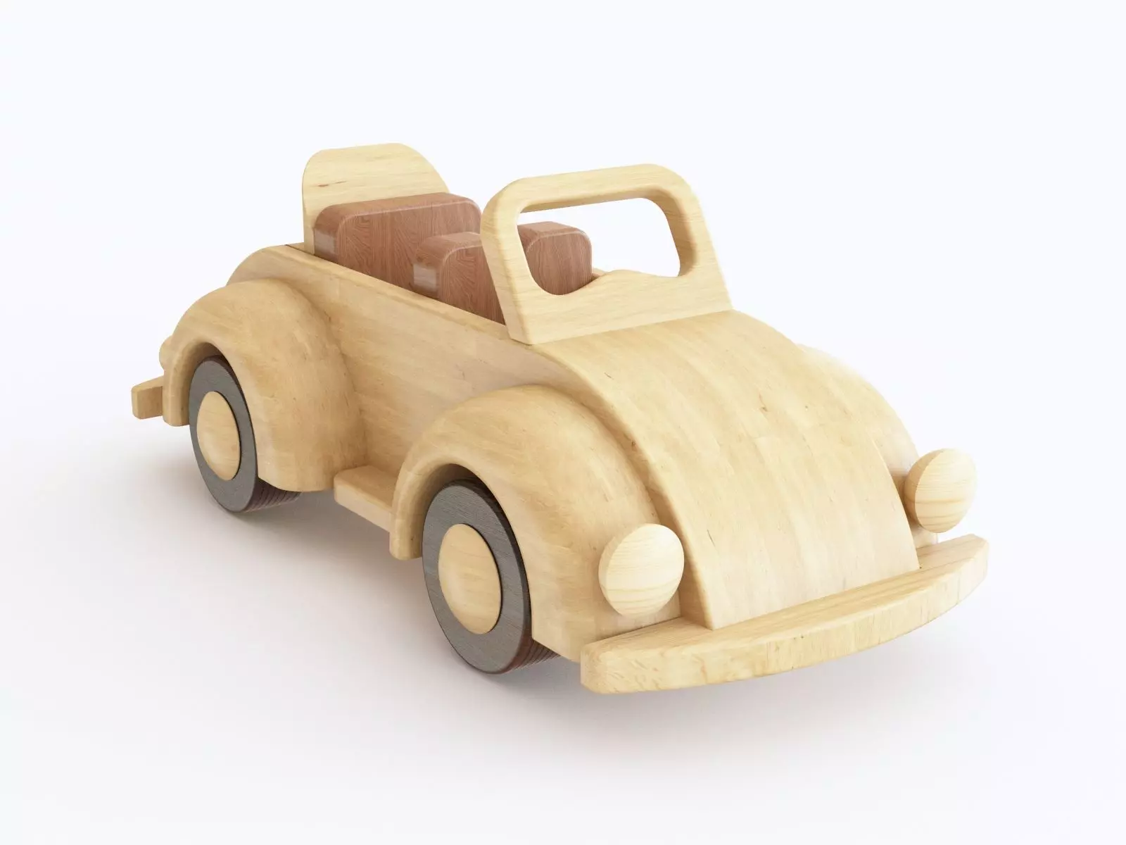 Wooden toy car 06 3D model