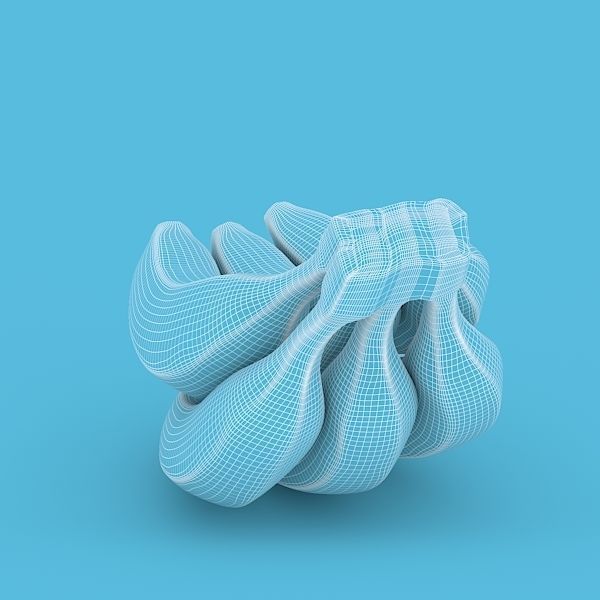 Red Banana Bunch 3D model_10