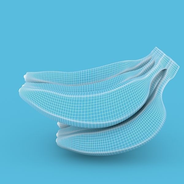 Red Banana Bunch 3D model_8