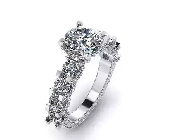 U prong engraving ring