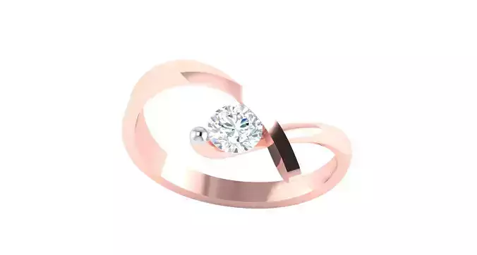 Solitaire ring 3dm stl render detail 3D print model