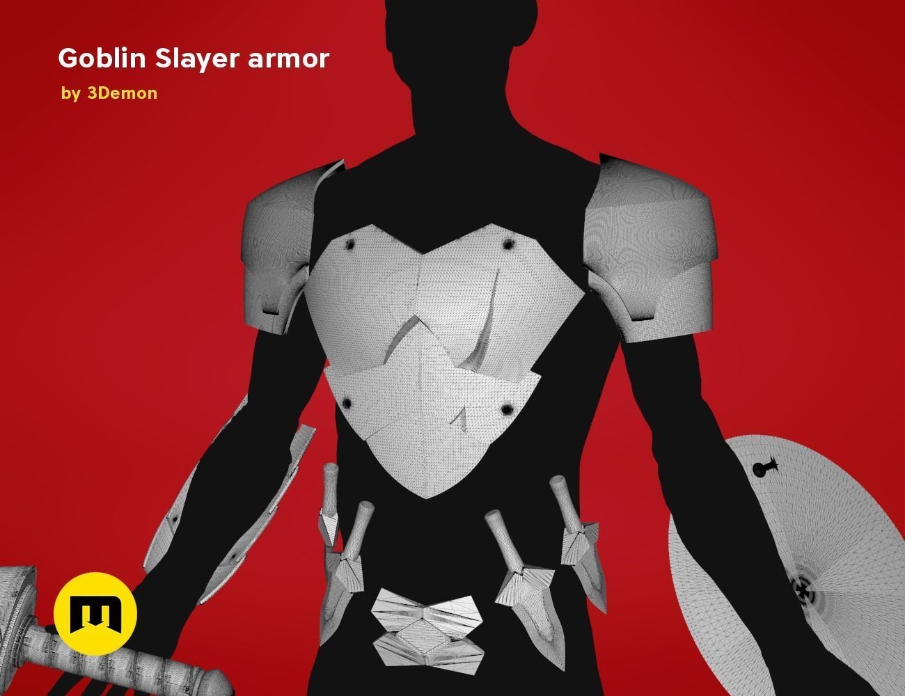 Goblin Slayer Armor and Weapons 3D print model_41