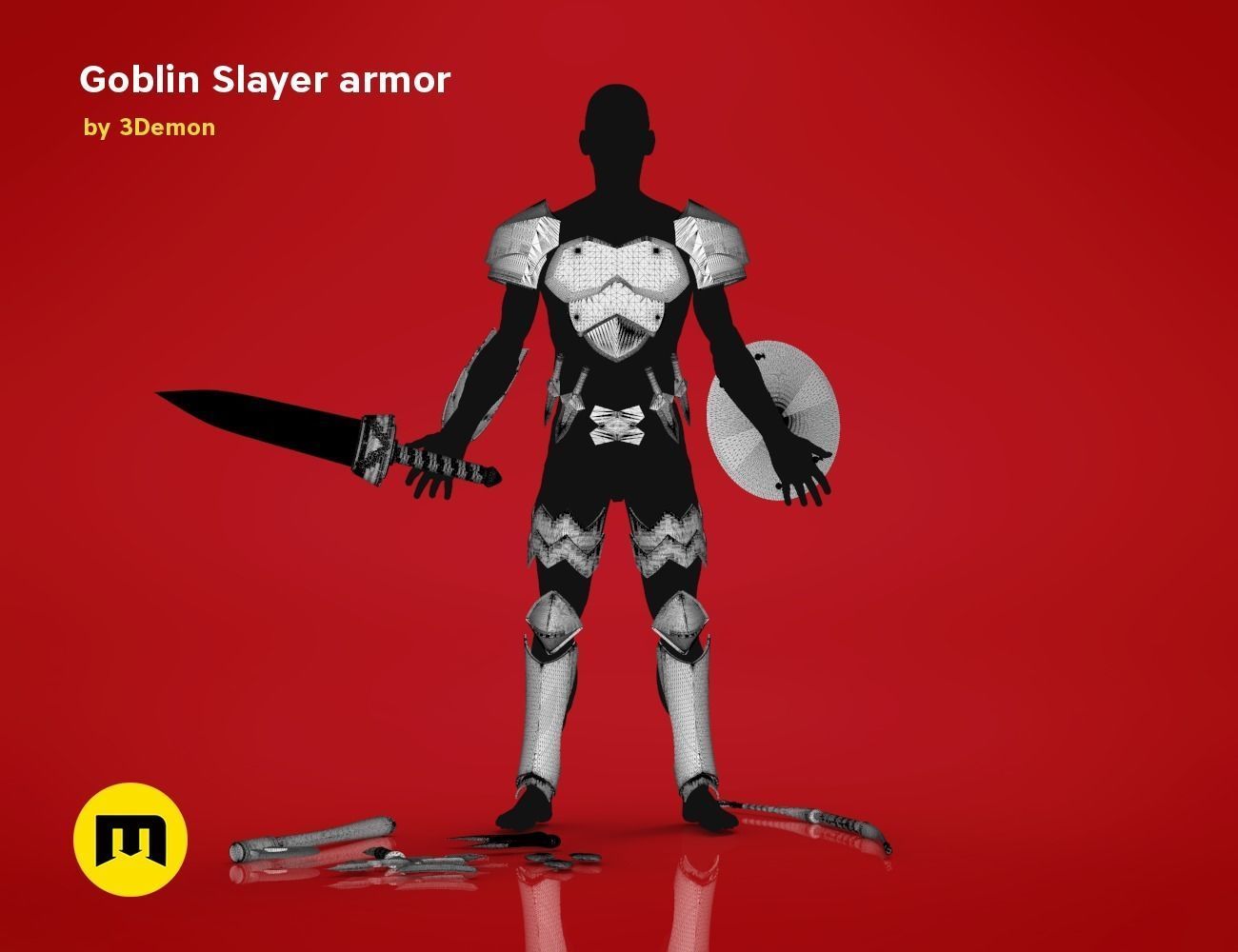 Goblin Slayer Armor and Weapons 3D print model_10