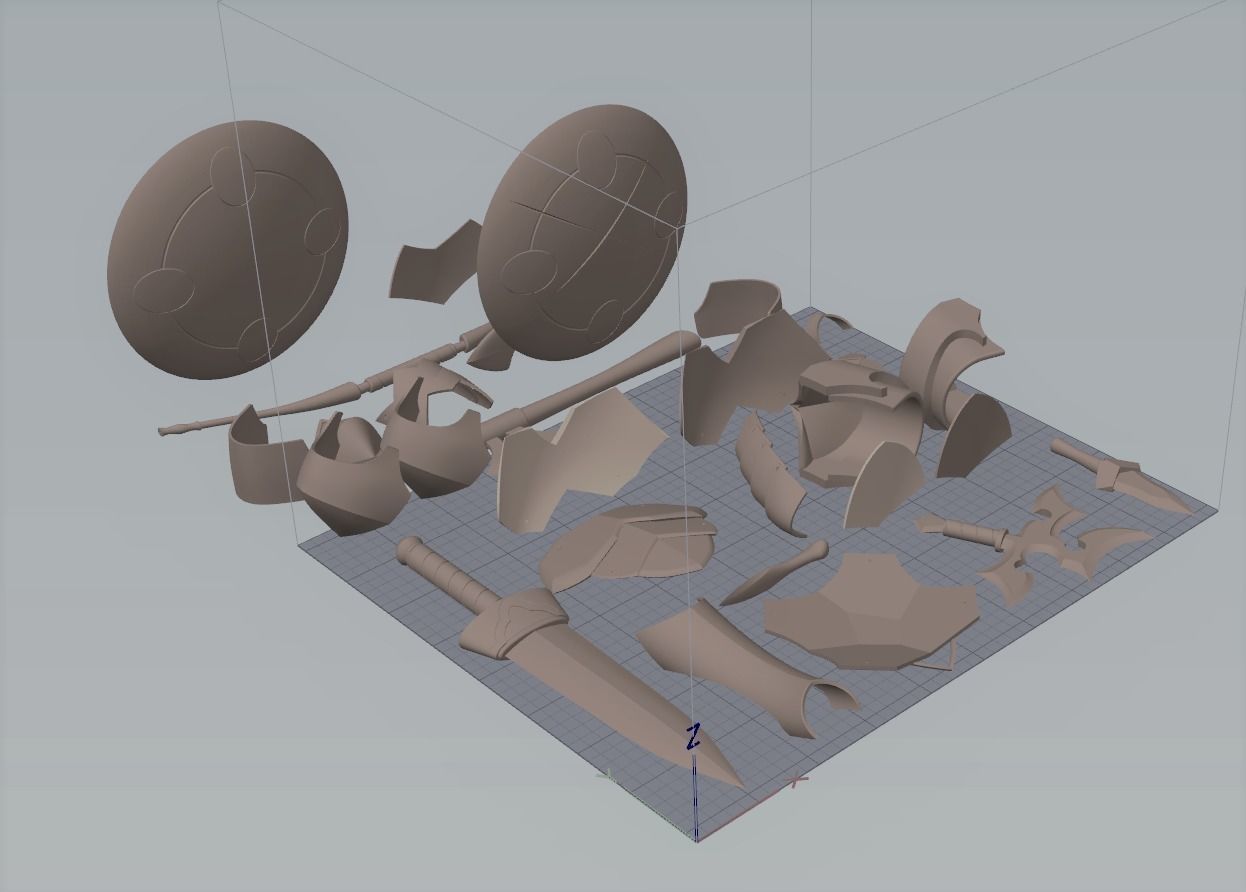 Goblin Slayer Armor and Weapons 3D print model_3
