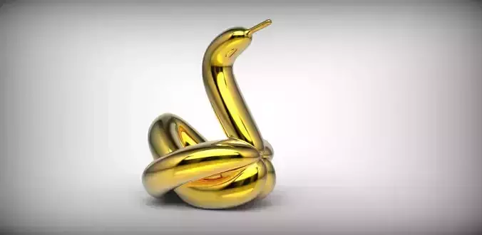 Jeff Koons Balloon Swan 3D print model