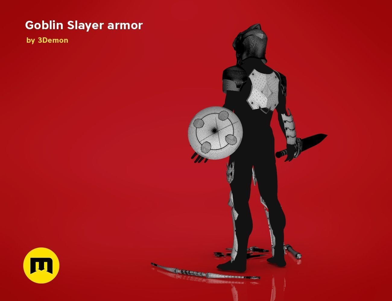 Goblin Slayer Armor Weapons and Helmet 3D Model Collection_25