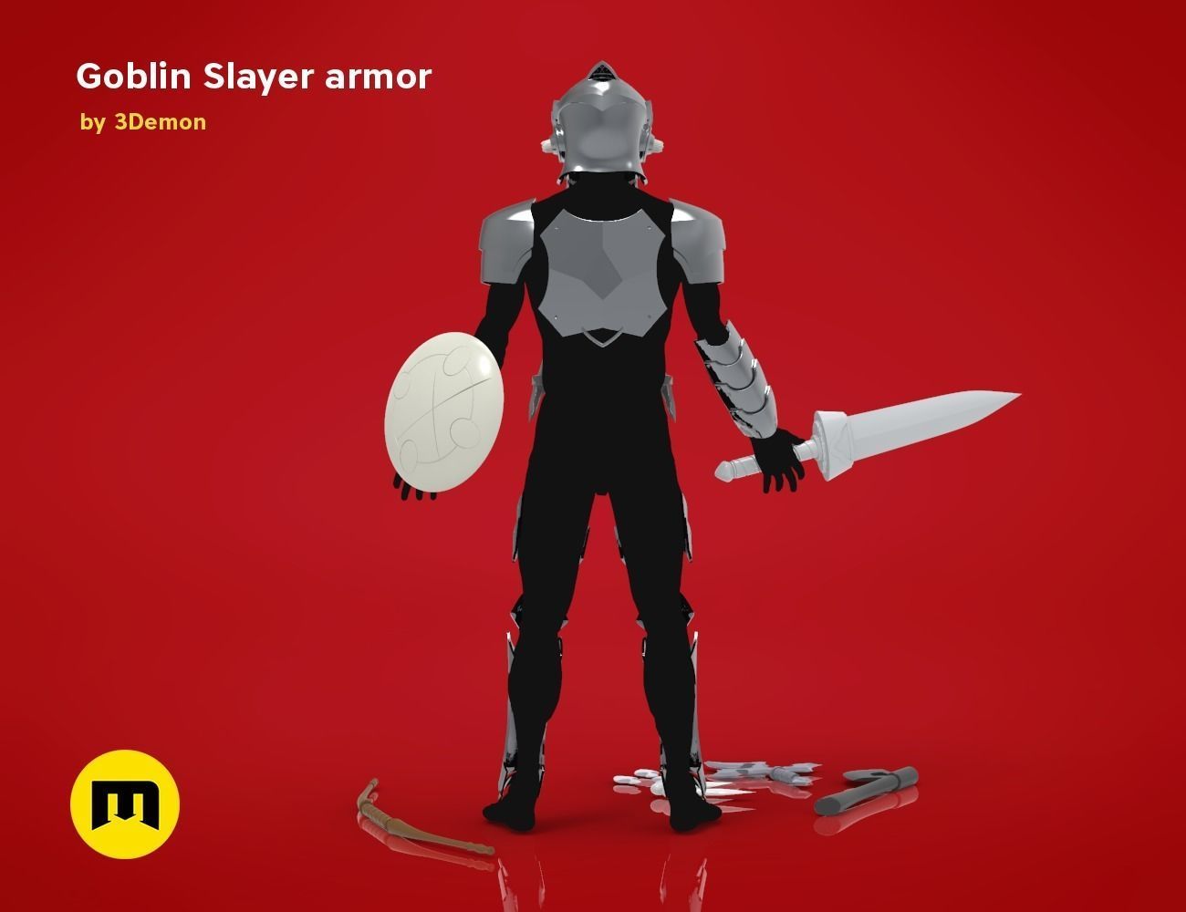 Goblin Slayer Armor Weapons and Helmet 3D Model Collection_7