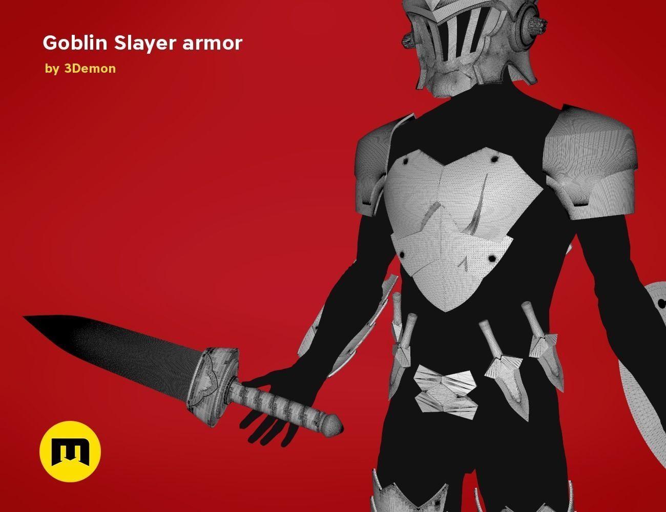Goblin Slayer Armor Weapons and Helmet 3D Model Collection_22