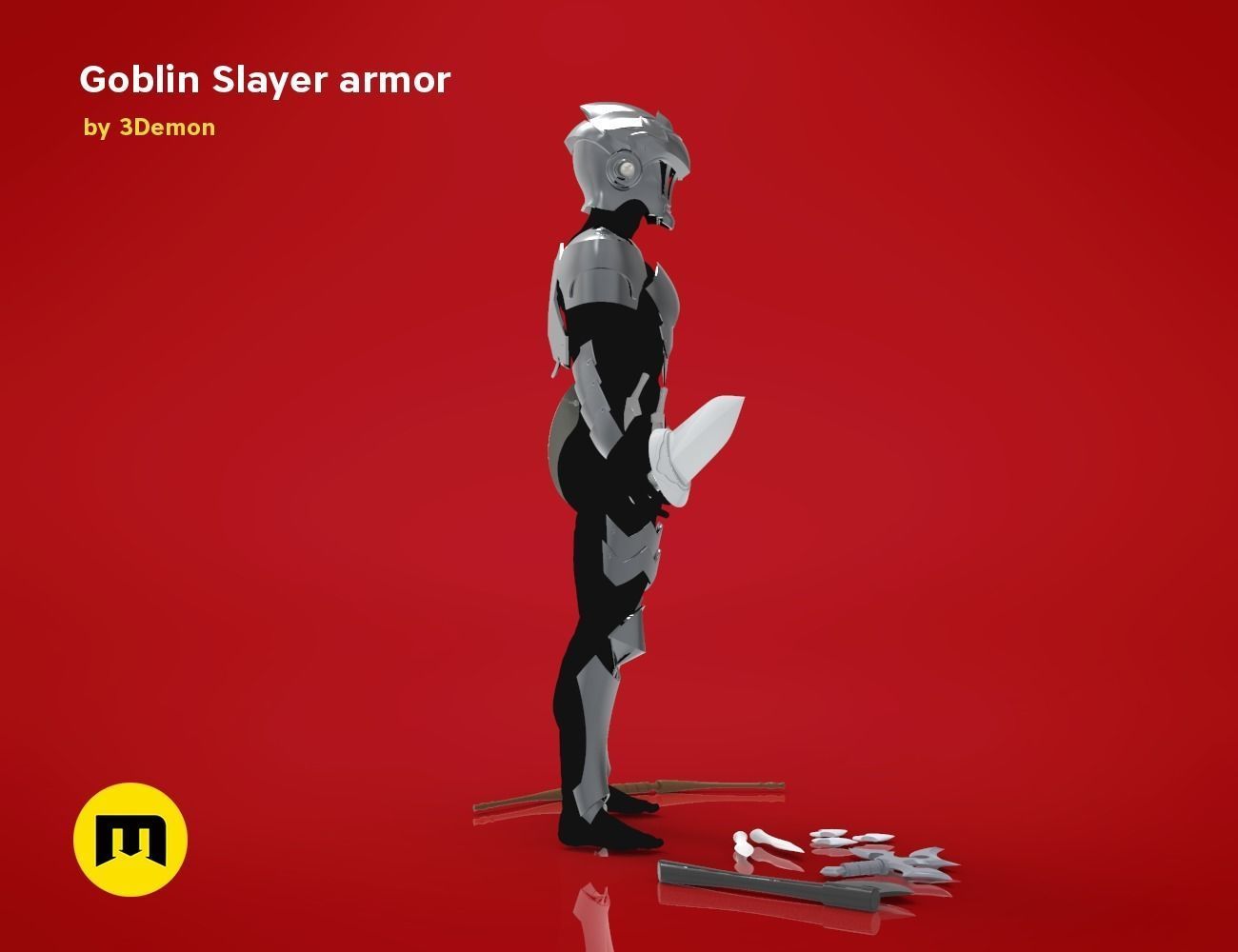 Goblin Slayer Armor Weapons and Helmet 3D Model Collection_15