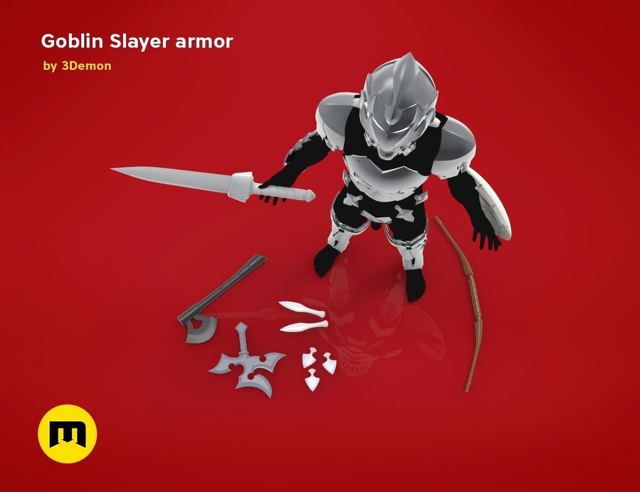 Goblin Slayer Armor Weapons and Helmet 3D Model Collection_17