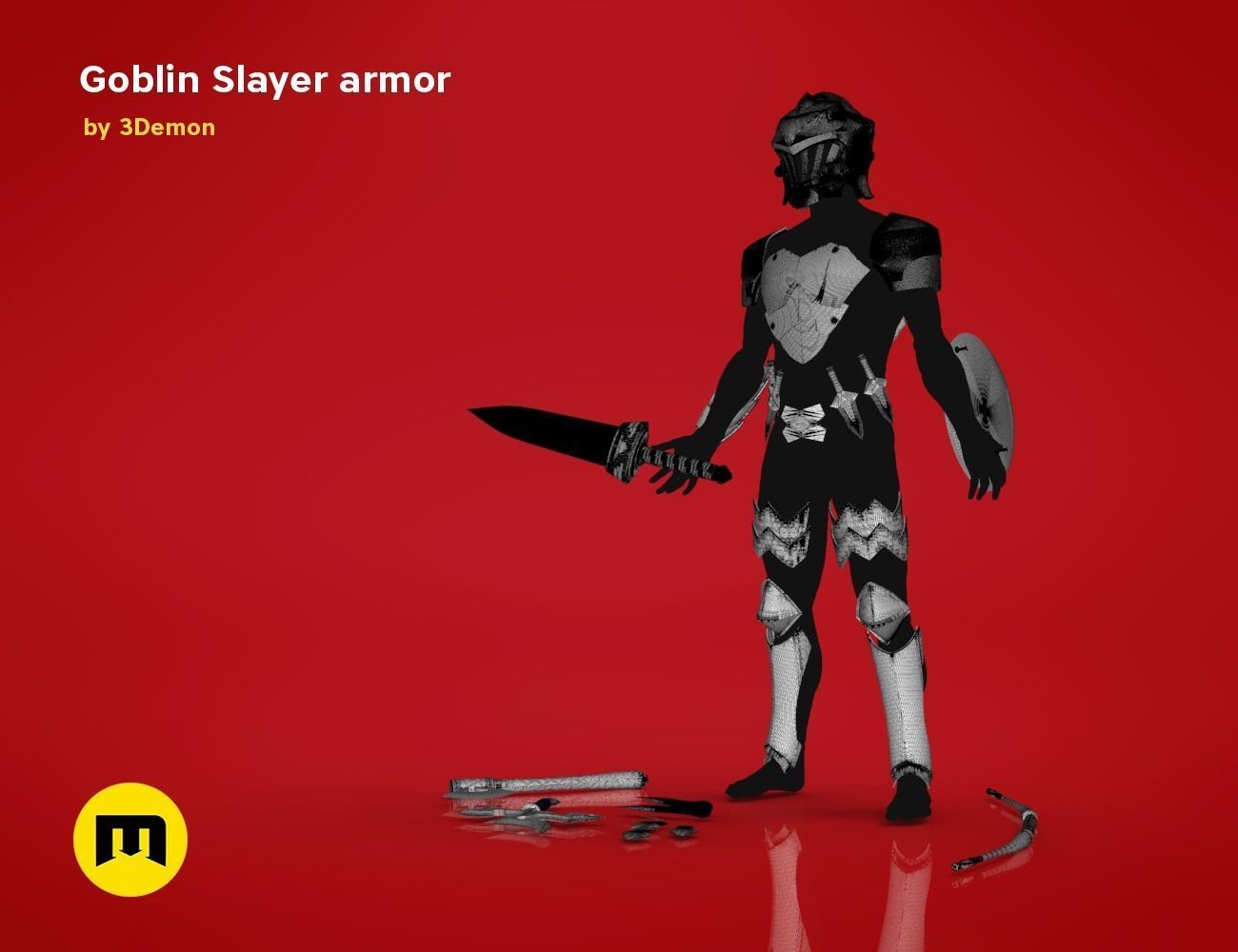 Goblin Slayer Armor Weapons and Helmet 3D Model Collection_24