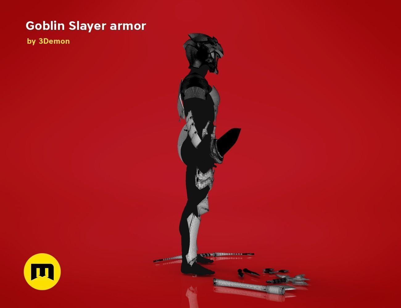 Goblin Slayer Armor Weapons and Helmet 3D Model Collection_23