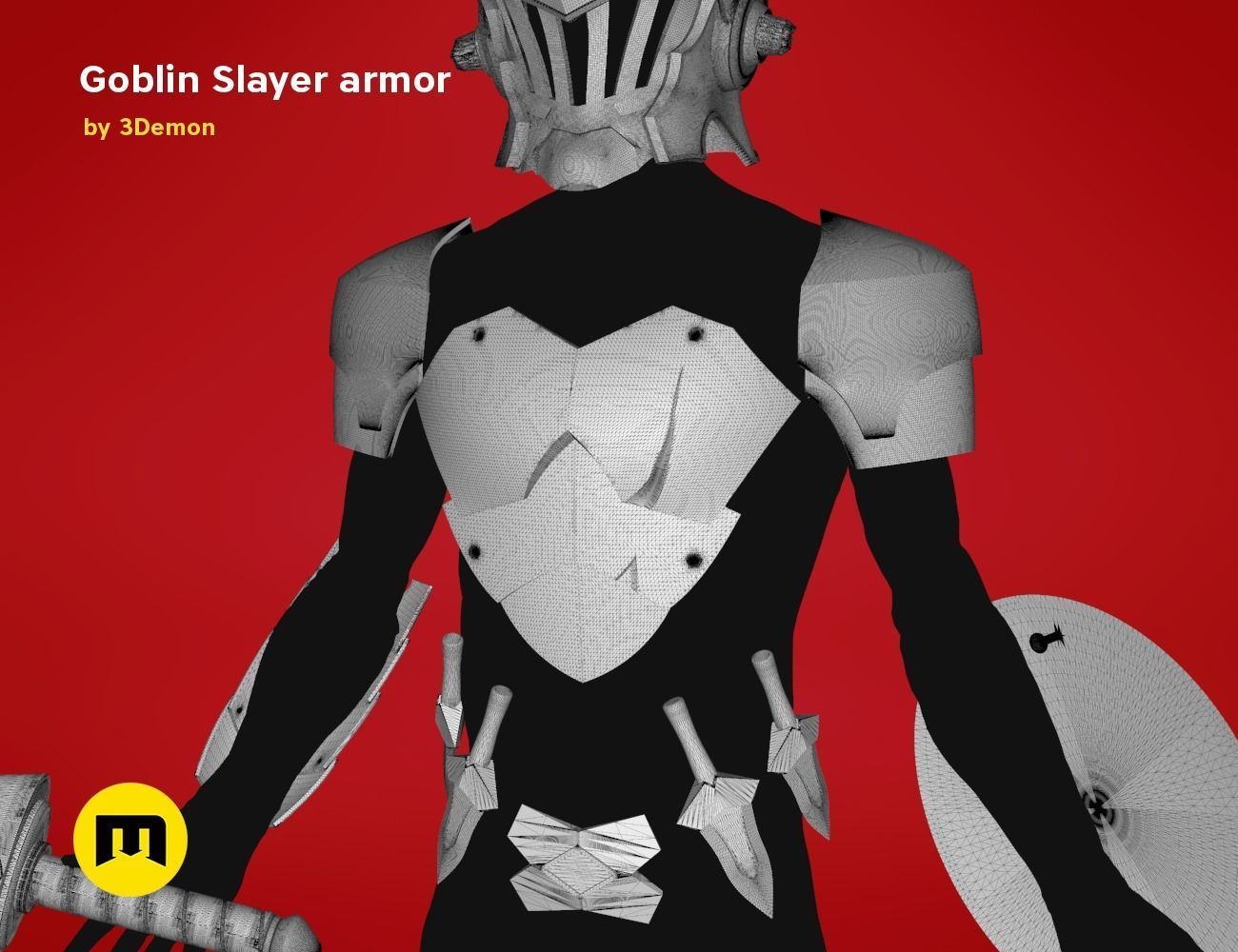 Goblin Slayer Armor Weapons and Helmet 3D Model Collection_21
